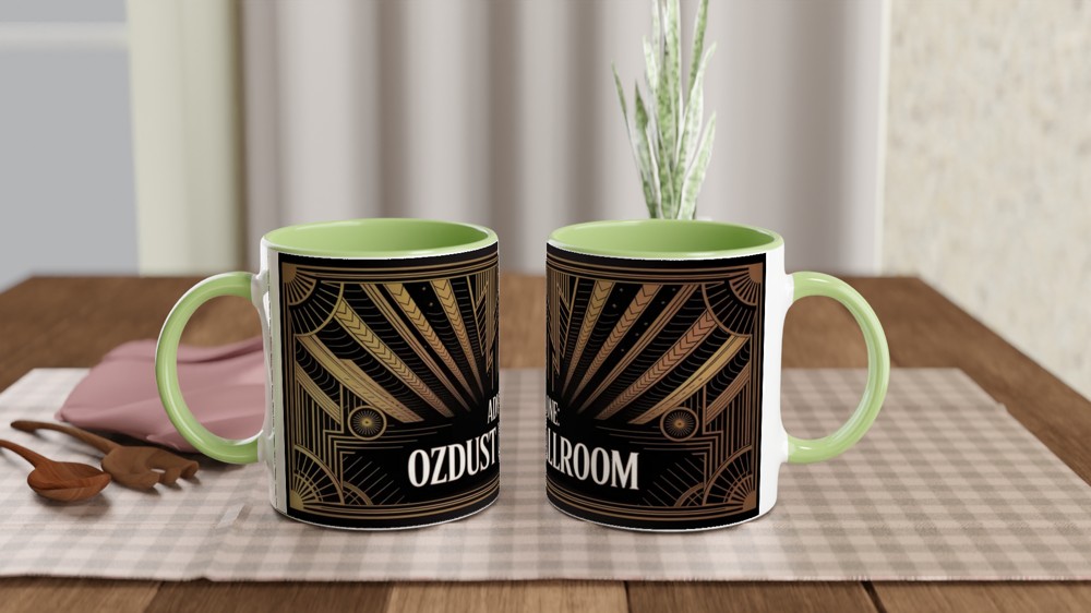 Ozdust Ballroom Admit One Art Deco Ticket Mug — view 5