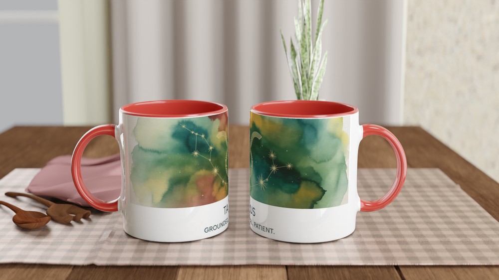 Taurus Mug | Astrology Star Sign Gift | Watercolor Zodiac Constellation Cup | Birthday Present for Her, Him or Best Friend — view 7