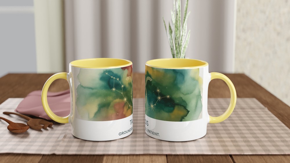 Taurus Mug | Astrology Star Sign Gift | Watercolor Zodiac Constellation Cup | Birthday Present for Her, Him or Best Friend — view 8