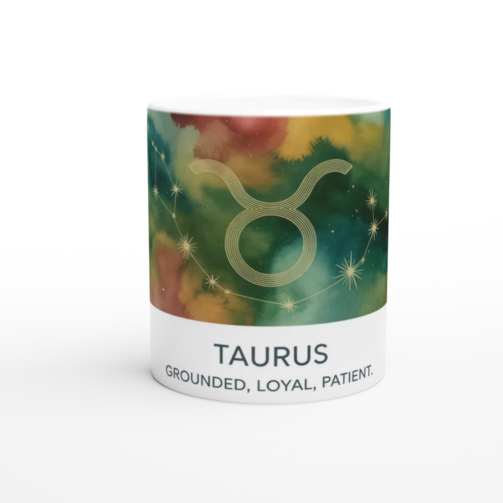 Taurus Mug | Astrology Star Sign Gift | Watercolor Zodiac Constellation Cup | Birthday Present for Her, Him or Best Friend — view 11