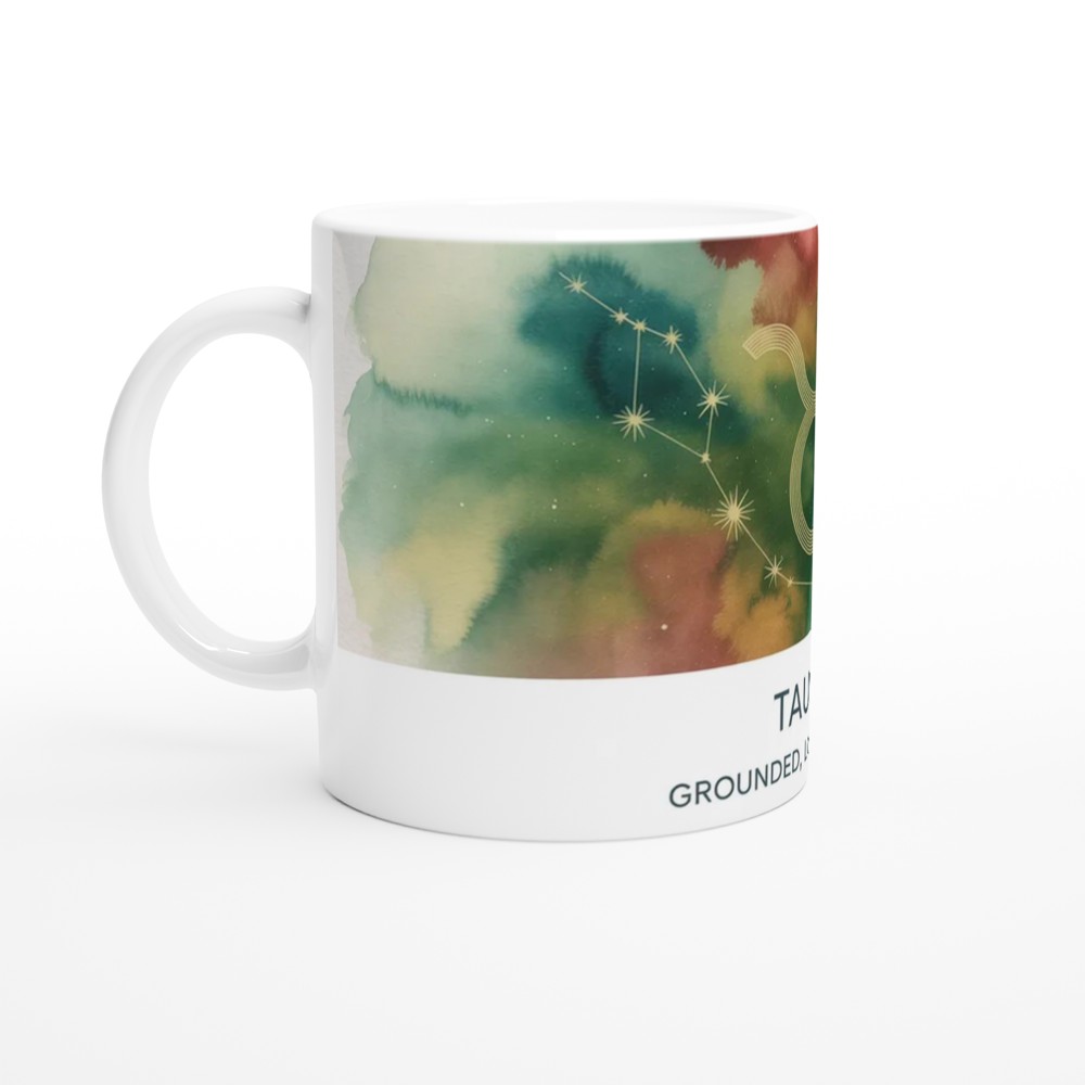 Taurus Mug | Astrology Star Sign Gift | Watercolor Zodiac Constellation Cup | Birthday Present for Her, Him or Best Friend — view 10