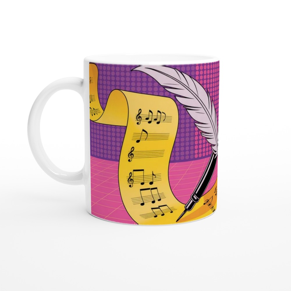 And Juliet Mug | Quill and Microphone Design | Musical Theatre Gift | Pop Shakespeare Fan Present — view 10
