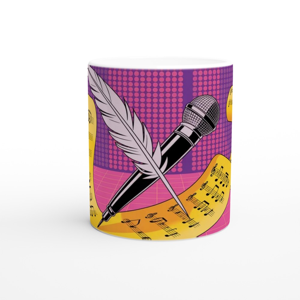 And Juliet Mug | Quill and Microphone Design | Musical Theatre Gift | Pop Shakespeare Fan Present — view 11
