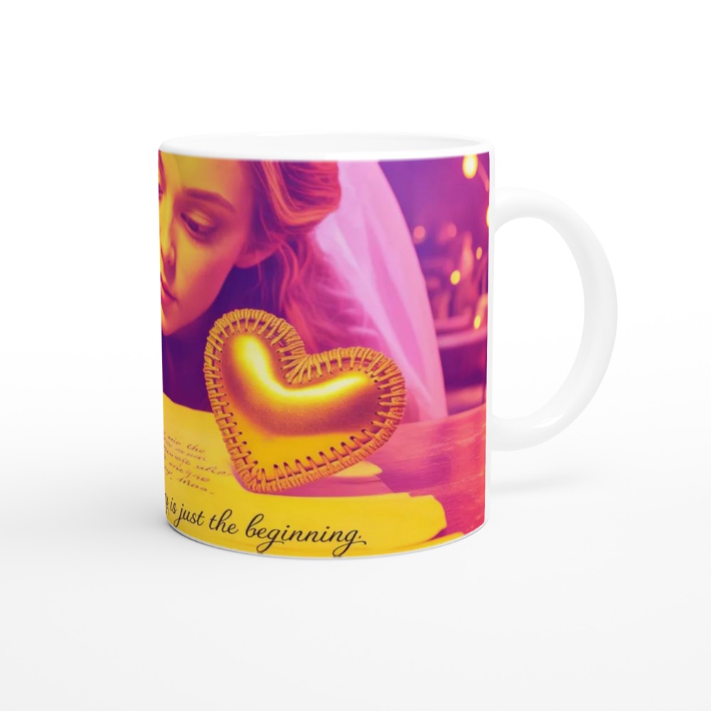 The End of the Story Is Just the Beginning - Romantic Wedding Quote Mug — view 12