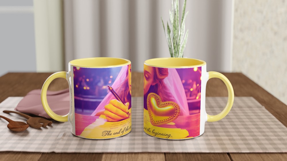 The End of the Story Is Just the Beginning - Romantic Wedding Quote Mug — view 8