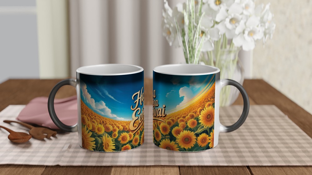 Hasa Diga Eebowai Sunflower Field Mug — view 3