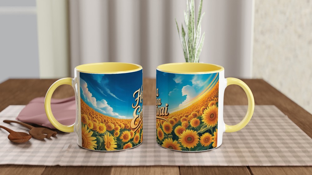 Hasa Diga Eebowai Sunflower Field Mug — view 8
