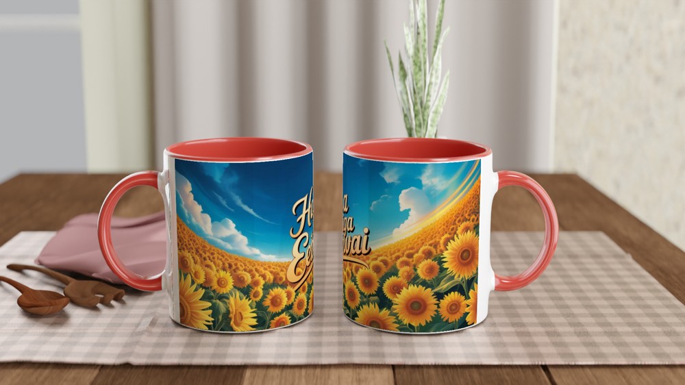 Hasa Diga Eebowai Sunflower Field Mug — view 7