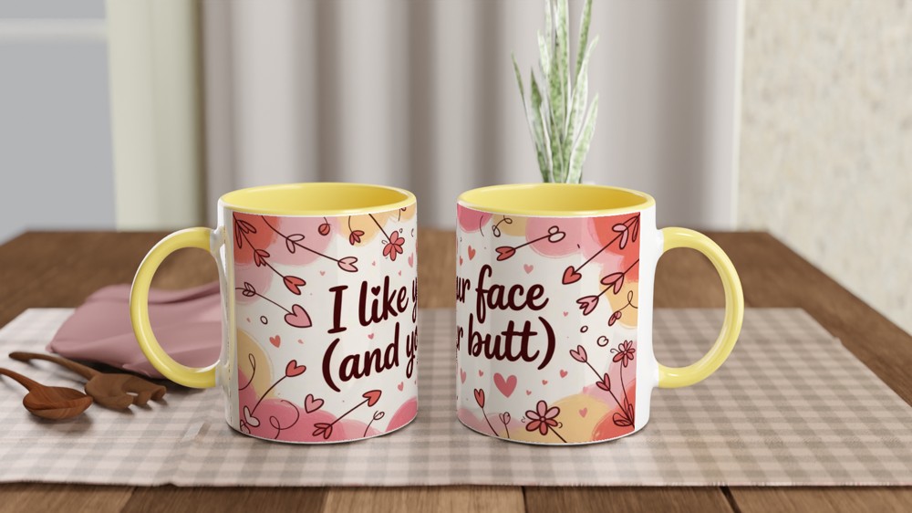I Like Your Face And Your Butt - Funny Romantic Mug — view 8
