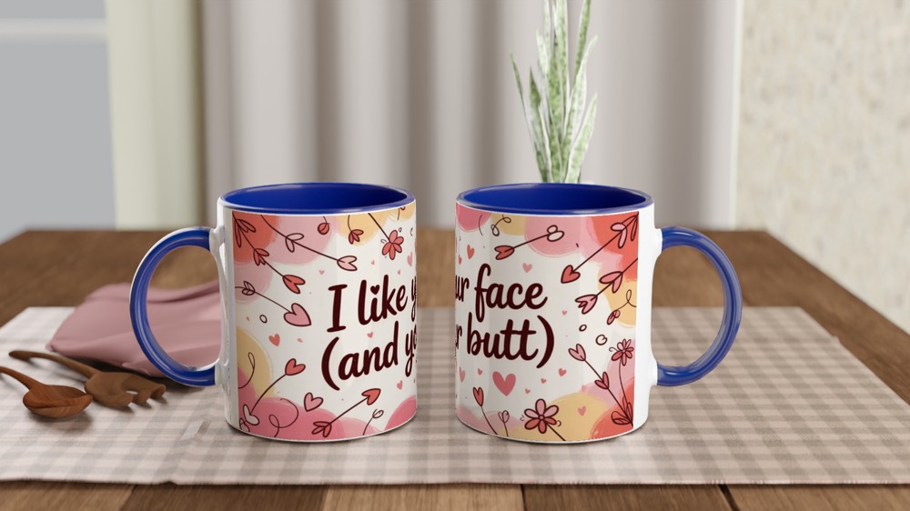 I Like Your Face And Your Butt - Funny Romantic Mug — view 4