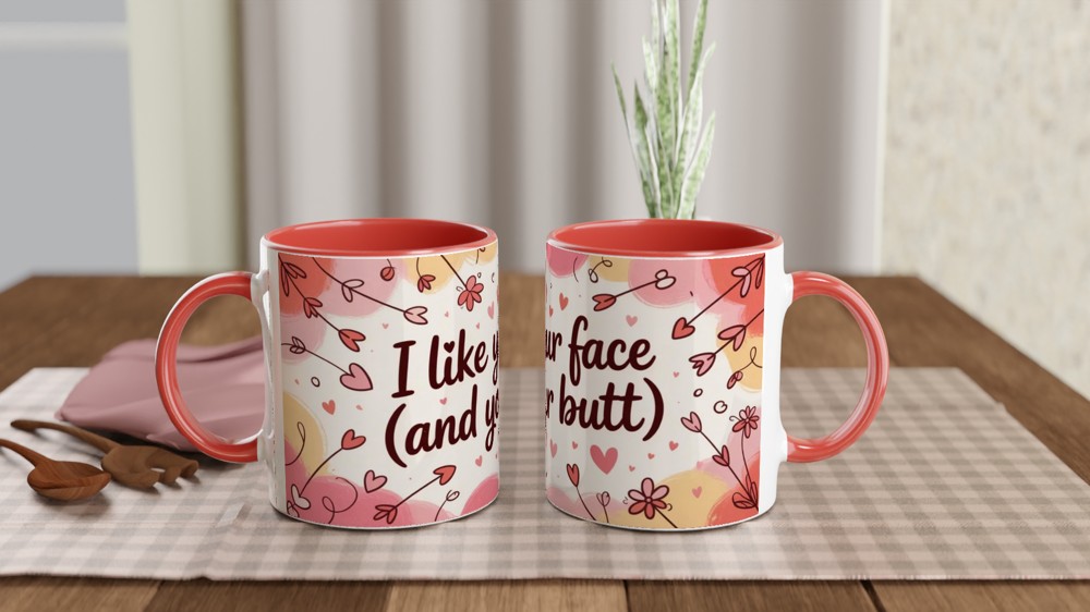 I Like Your Face And Your Butt - Funny Romantic Mug — view 7
