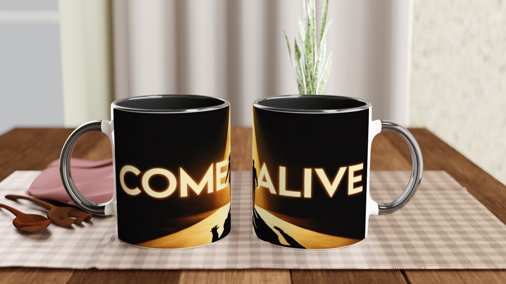 Come Alive Couple Silhouette Inspirational Mug — view 9
