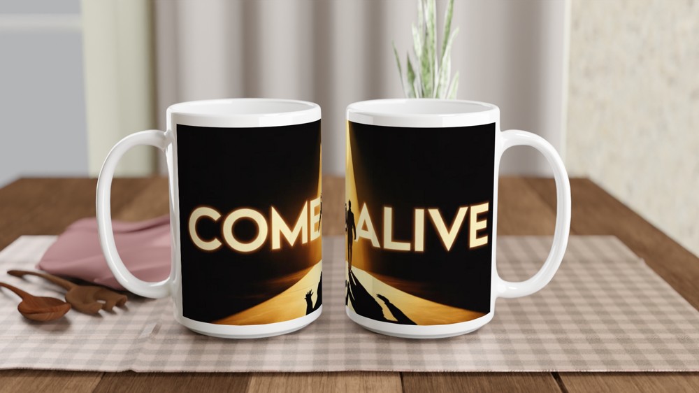 Come Alive Couple Silhouette Inspirational Mug — view 2