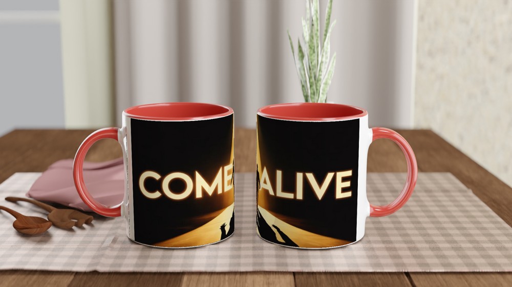 Come Alive Couple Silhouette Inspirational Mug — view 7