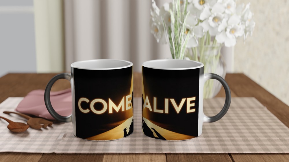 Come Alive Couple Silhouette Inspirational Mug — view 3