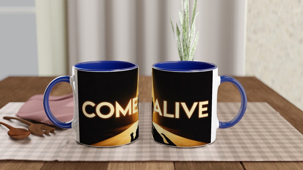 Come Alive Couple Silhouette Inspirational Mug — view 4