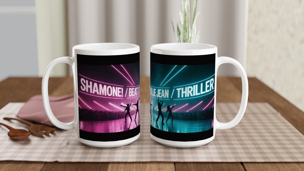 Michael Jackson Tribute Mug | Retro 1980s Concert Stage Gift | Billie Jean Thriller Cup | Music Lover Present — view 2