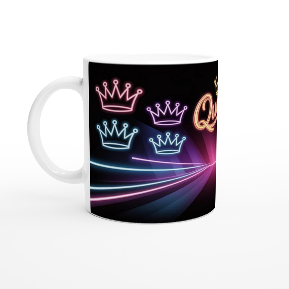 Queens Neon Crowns Retro Mug — view 10