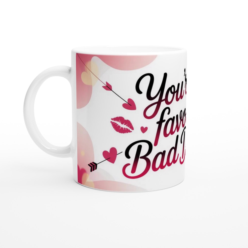 Funny Valentine Mug | You're My Favourite Bad Decision | Flirty Anniversary Gift for Boyfriend or Girlfriend | Rude Couple Coffee Cup — view 10