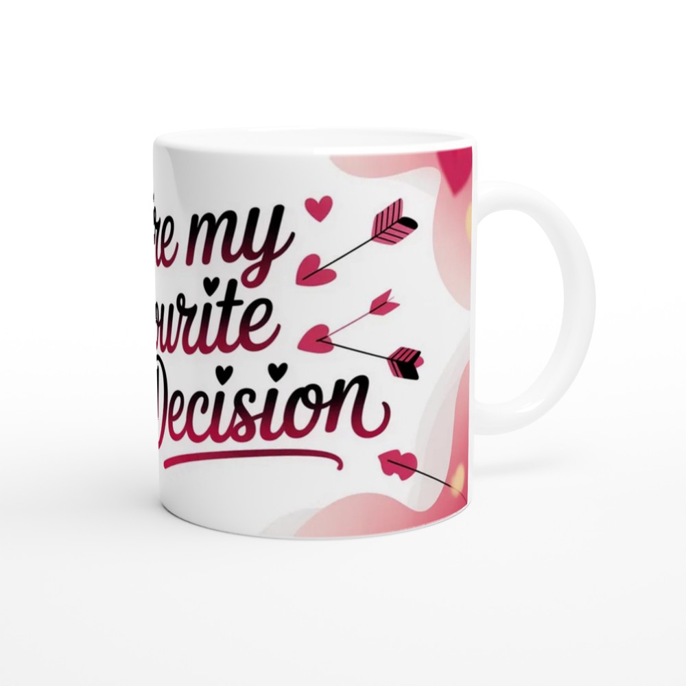 Funny Valentine Mug | You're My Favourite Bad Decision | Flirty Anniversary Gift for Boyfriend or Girlfriend | Rude Couple Coffee Cup — view 12