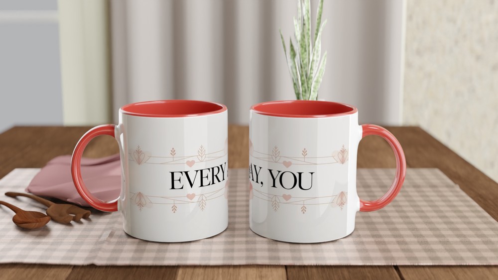 Romantic Mug | Every Day You Minimalist Design | Anniversary Gift for Husband or Wife | Valentines Day Present for Couples — view 7