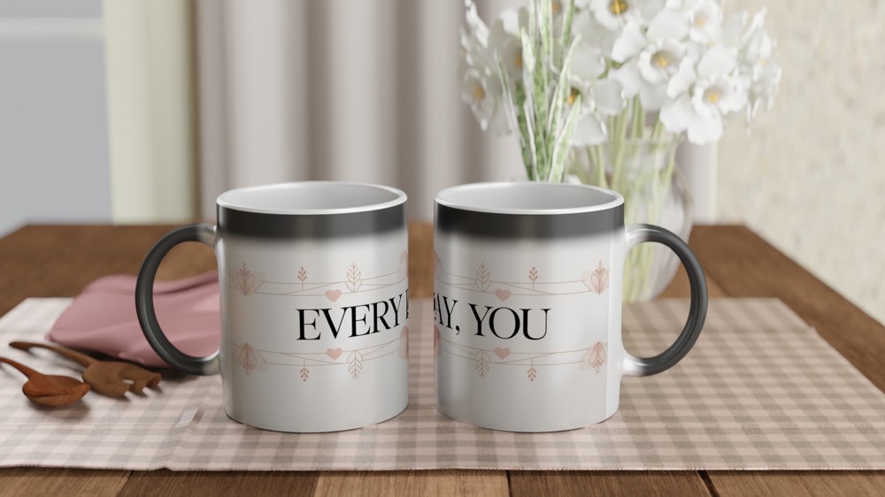 Romantic Mug | Every Day You Minimalist Design | Anniversary Gift for Husband or Wife | Valentines Day Present for Couples — view 3