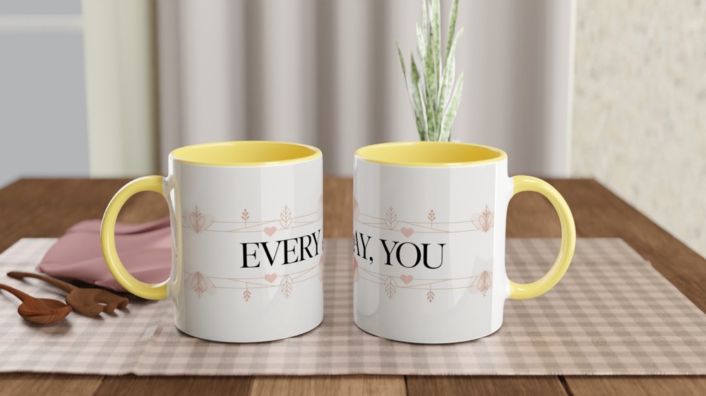 Romantic Mug | Every Day You Minimalist Design | Anniversary Gift for Husband or Wife | Valentines Day Present for Couples — view 8