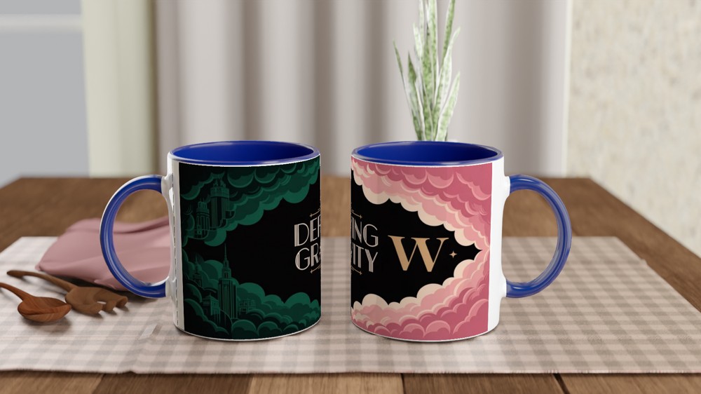 Defying Gravity Art Deco Cloud Design Mug — view 4