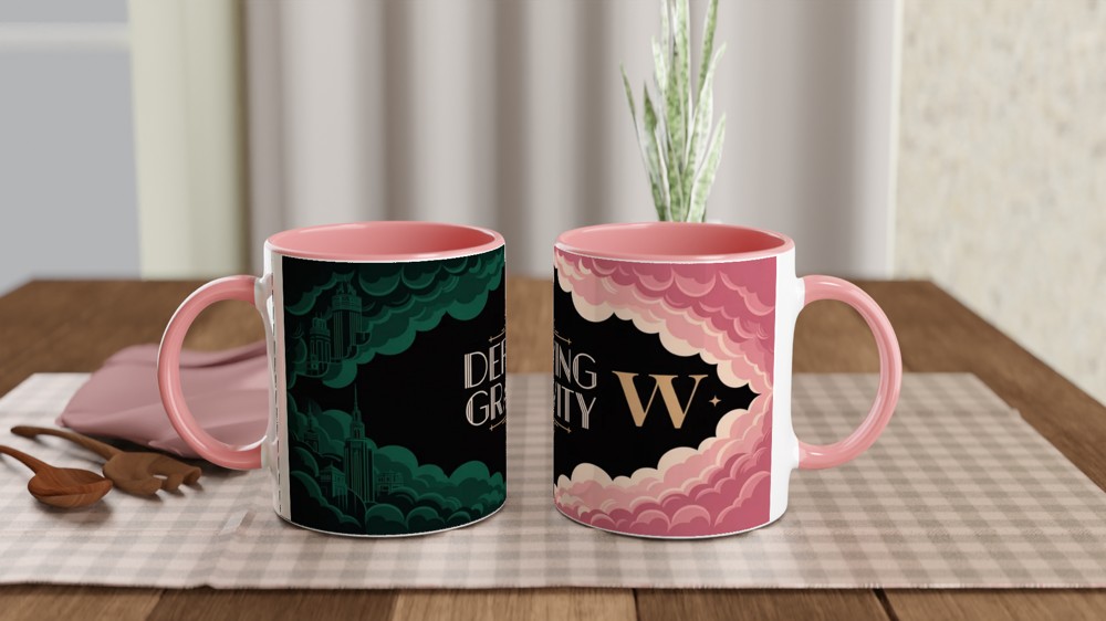Defying Gravity Art Deco Cloud Design Mug — view 6