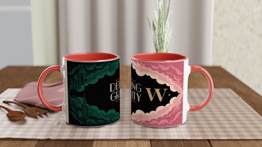 Defying Gravity Art Deco Cloud Design Mug — view 7