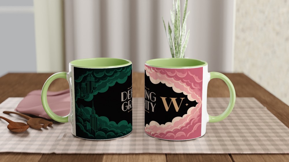 Defying Gravity Art Deco Cloud Design Mug — view 5