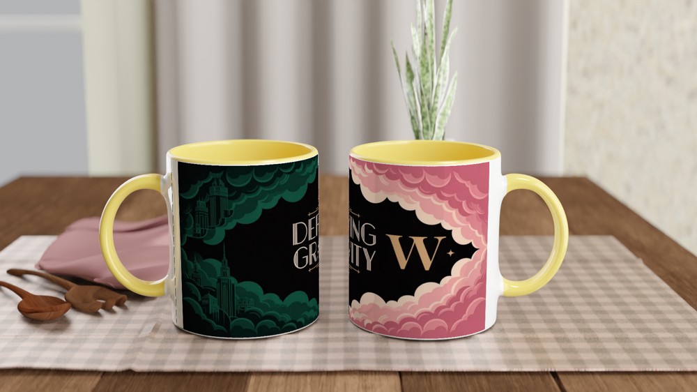 Defying Gravity Art Deco Cloud Design Mug — view 8