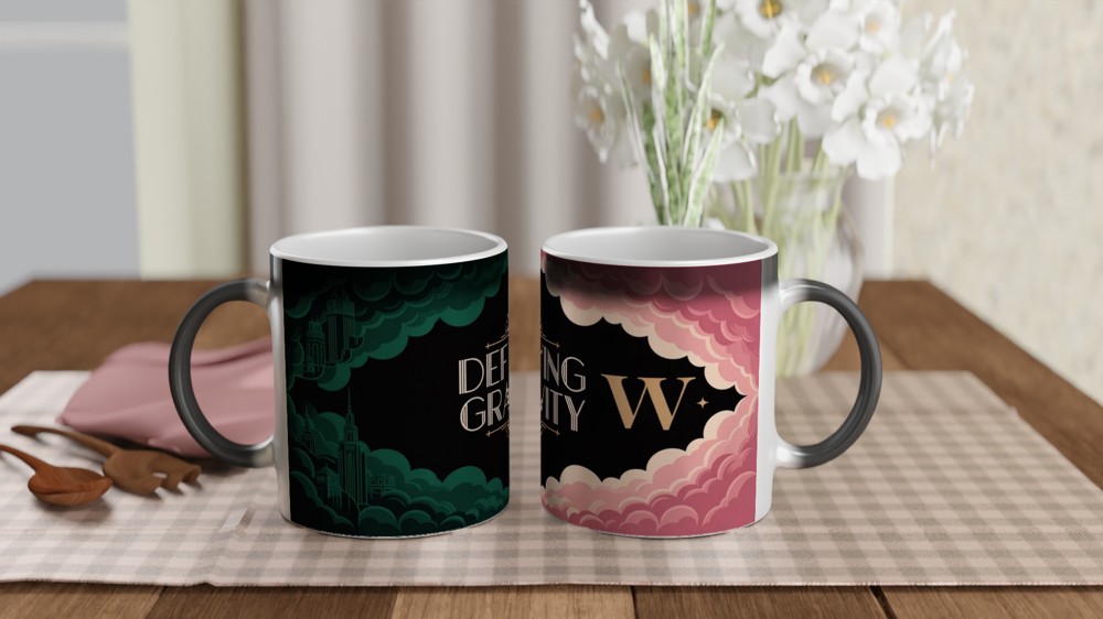 Defying Gravity Art Deco Cloud Design Mug — view 3