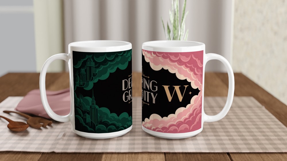 Defying Gravity Art Deco Cloud Design Mug — view 2