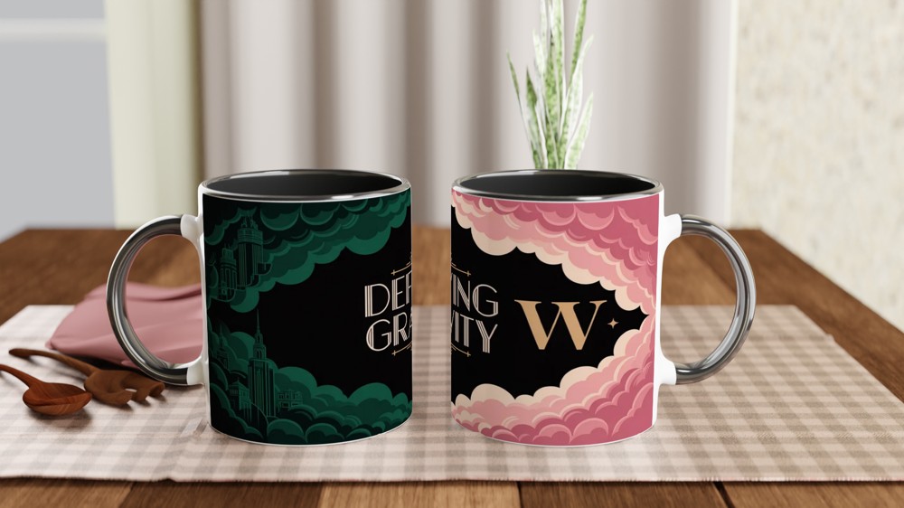 Defying Gravity Art Deco Cloud Design Mug — view 9
