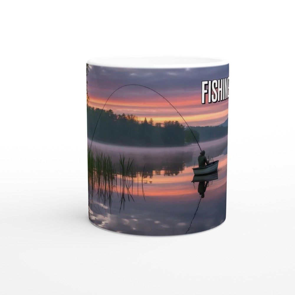 Fishing Excuses Mug | Lakeside Dawn Scene | Funny Fishing Gift for Him | Father's Day Dad Present — view 11
