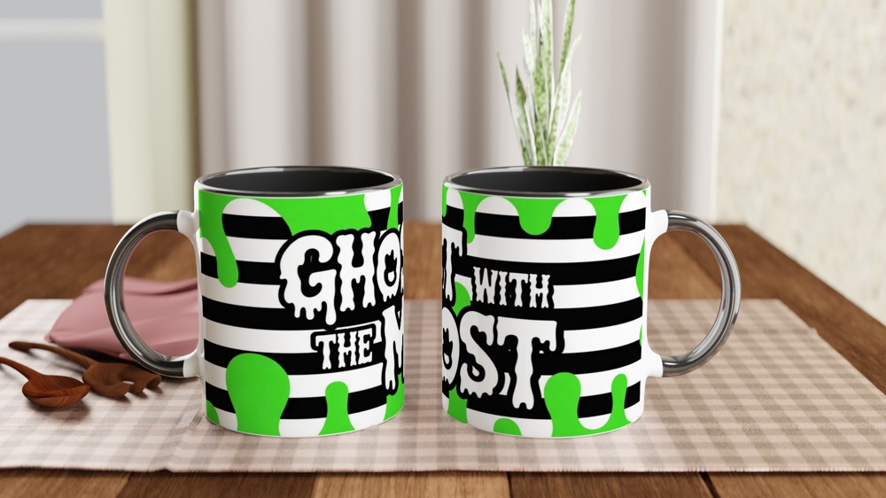 Ghost With The Most - Spooky Halloween Mug — view 9