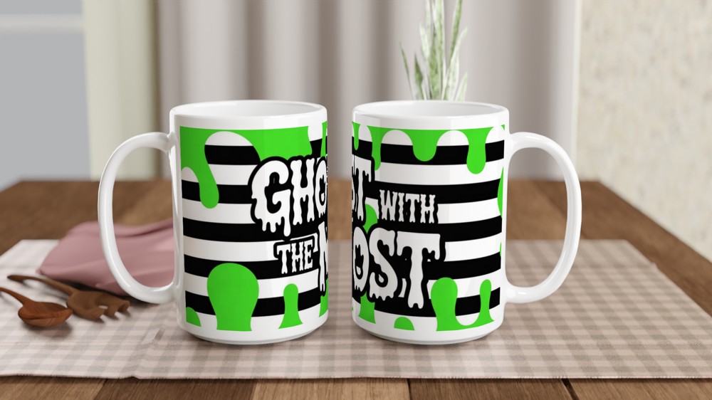 Ghost With The Most - Spooky Halloween Mug — view 2