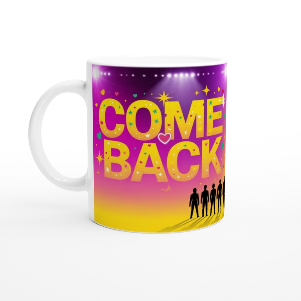 Comeback Come-Attack Boy Band Silhouette Split Design Mug — view 10