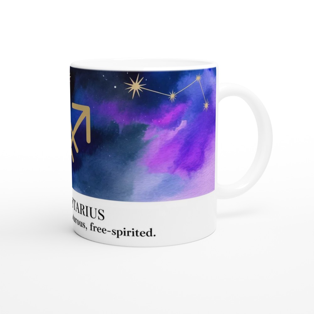 Sagittarius Mug | Zodiac Astrology Gift | Watercolour Constellation Mug | Star Sign Birthday Present for Her or Him — view 12