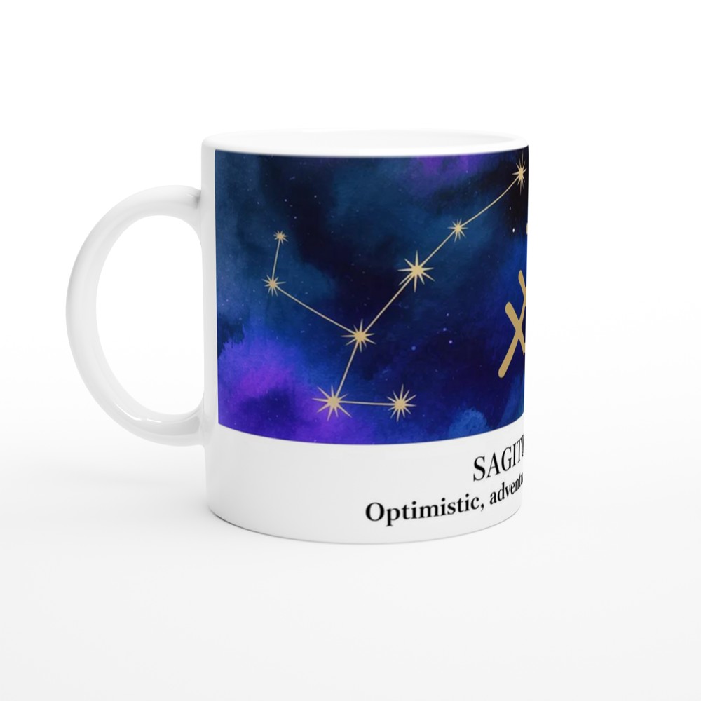 Sagittarius Mug | Zodiac Astrology Gift | Watercolour Constellation Mug | Star Sign Birthday Present for Her or Him — view 10