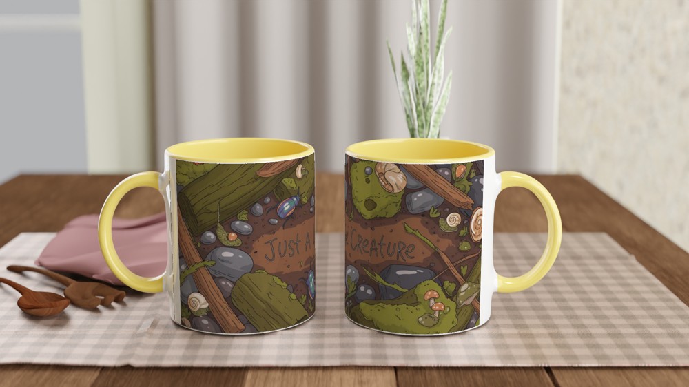 Goblincore Mug | Just A Little Creature Frog Design | Cottagecore Botanical Gift | Cosy Forest Snail Present — view 8