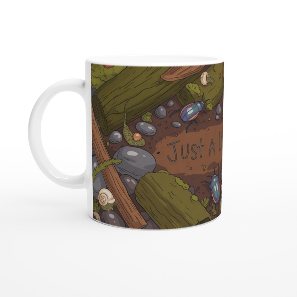 Goblincore Mug | Just A Little Creature Frog Design | Cottagecore Botanical Gift | Cosy Forest Snail Present — view 10