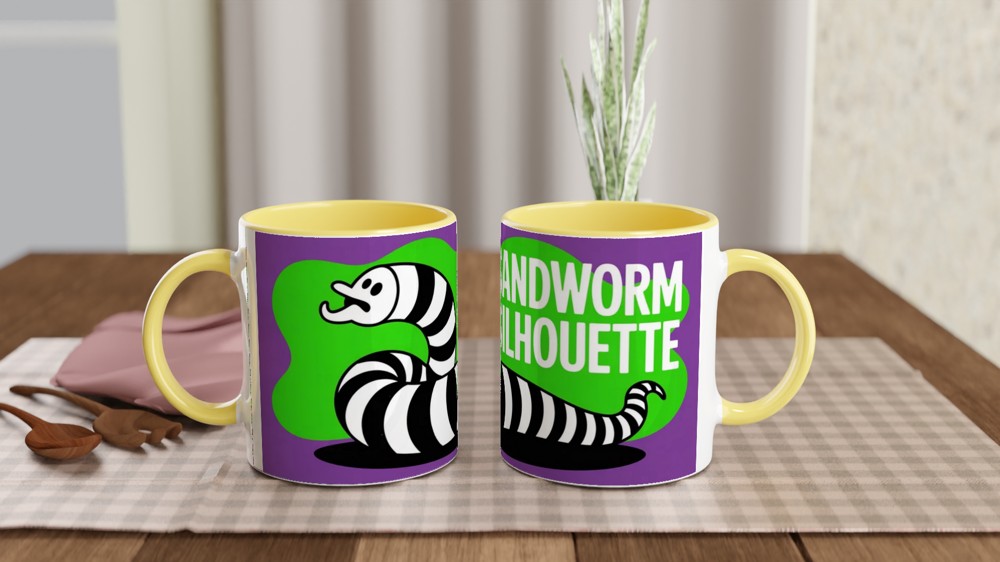 Beetlejuice Mug | Sandworm Silhouette Design | Musical Theatre Gift | Birthday Present for Best Friend — view 8