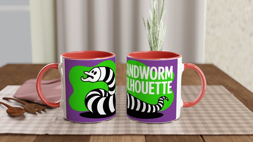 Beetlejuice Mug | Sandworm Silhouette Design | Musical Theatre Gift | Birthday Present for Best Friend — view 7