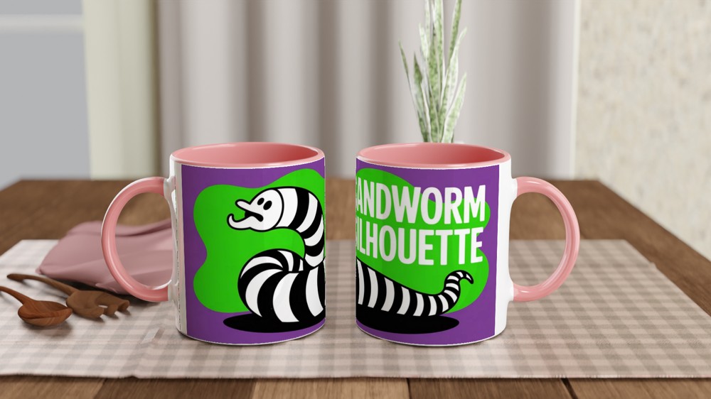Beetlejuice Mug | Sandworm Silhouette Design | Musical Theatre Gift | Birthday Present for Best Friend — view 6