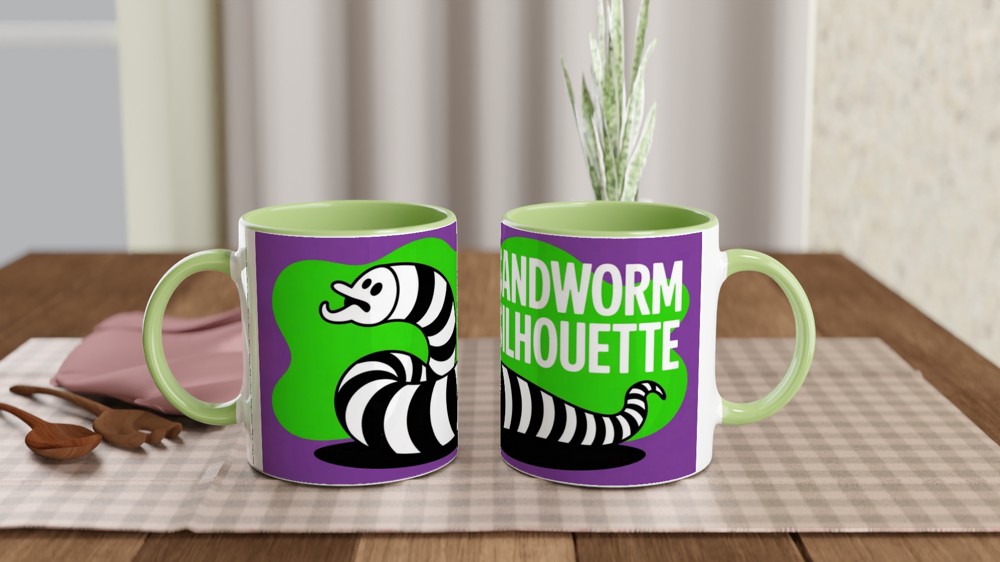 Beetlejuice Mug | Sandworm Silhouette Design | Musical Theatre Gift | Birthday Present for Best Friend — view 5