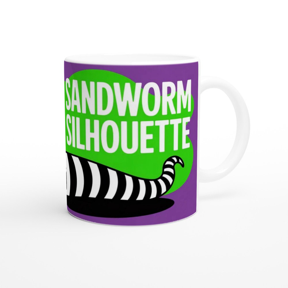 Beetlejuice Mug | Sandworm Silhouette Design | Musical Theatre Gift | Birthday Present for Best Friend — view 12
