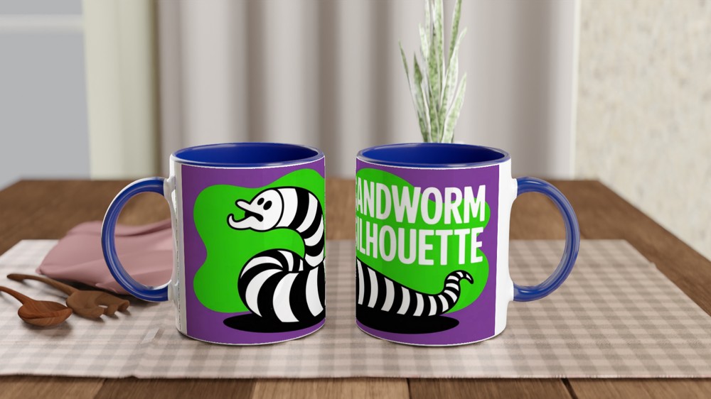 Beetlejuice Mug | Sandworm Silhouette Design | Musical Theatre Gift | Birthday Present for Best Friend — view 4