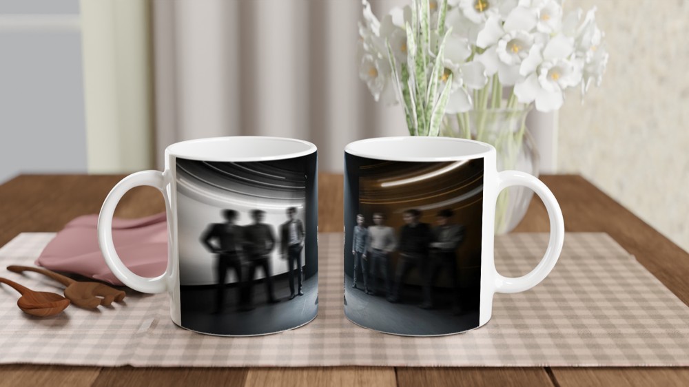 Man in Spotlight with Motion Blur Figures Dramatic Art
